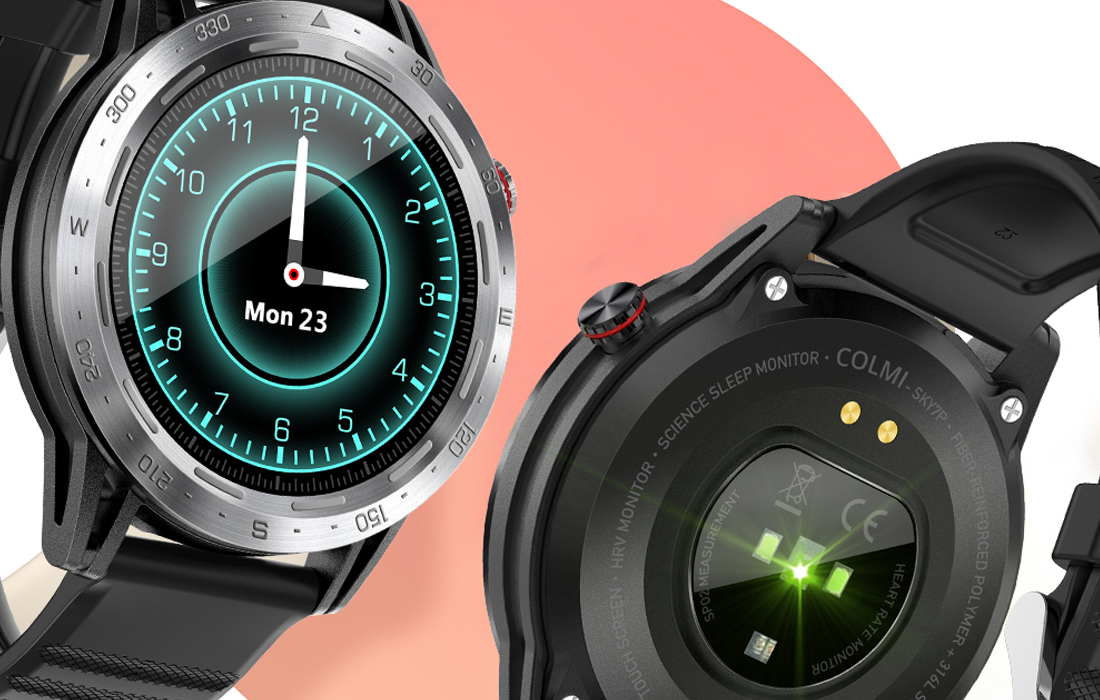 Smartwatch Colmi Sky 7 Pro - 3ATM, 1.3″ TFT - Argento / Nero