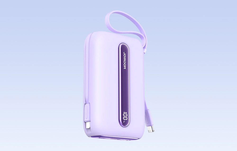 Joyroom JR-L012 Plus 20000mAh Power Bank con cavi USB-C e Lightning - 22.5W - Viola