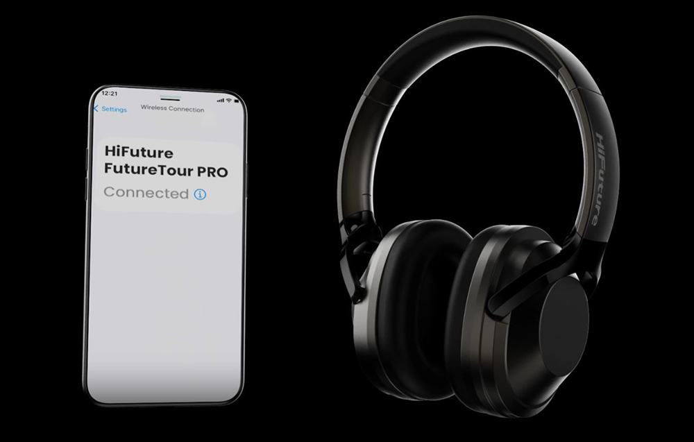 HiFuture FutureTour Pro Cuffie senza fili - ANC, Bluetooth 5.2 - Nero