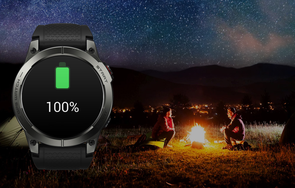 Zeblaze Stratos 3 Smartwatch con GPS, display AMOLED Ultra HD - Nero