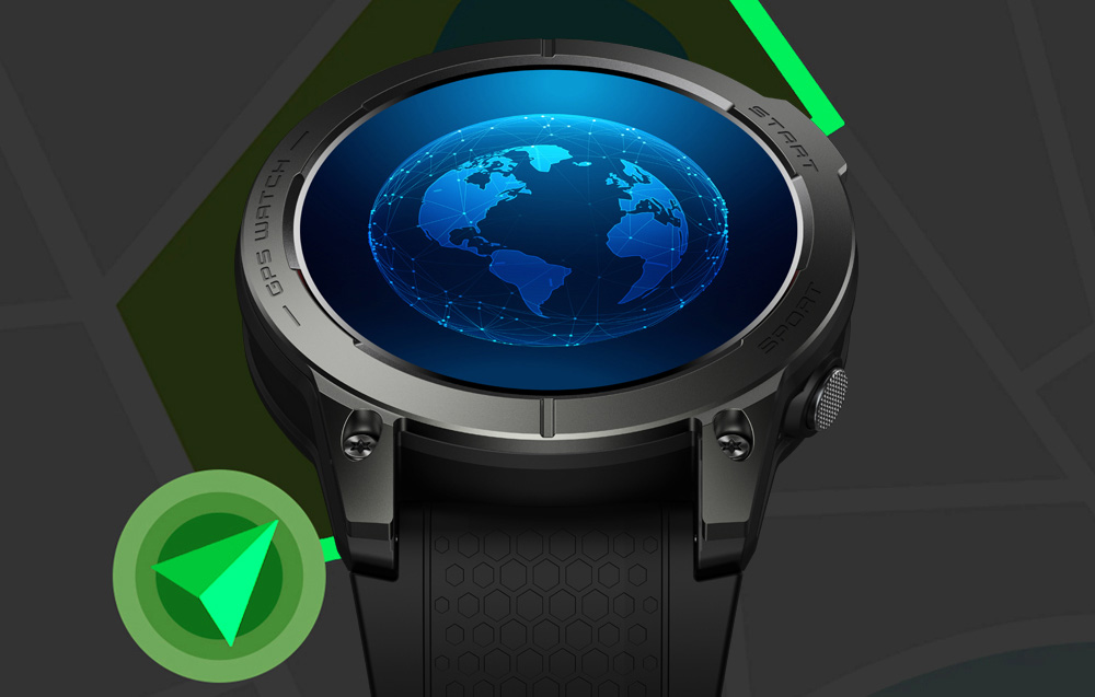 Zeblaze Stratos 3 Smartwatch con GPS, display AMOLED Ultra HD - Nero