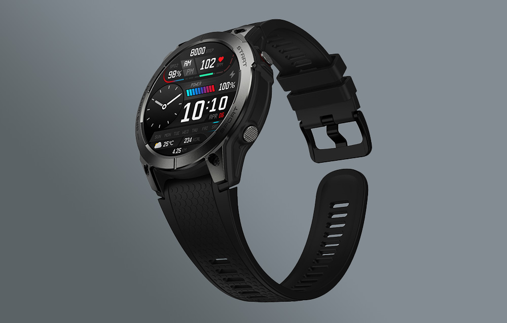 Zeblaze Stratos 3 Smartwatch con GPS, display AMOLED Ultra HD - Nero