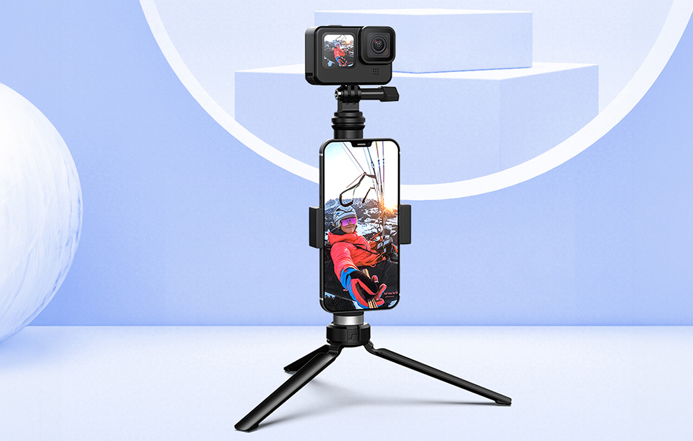 Telesin GP-MNP-090-S Bastone selfie per fotocamera sportiva / treppiede - nero