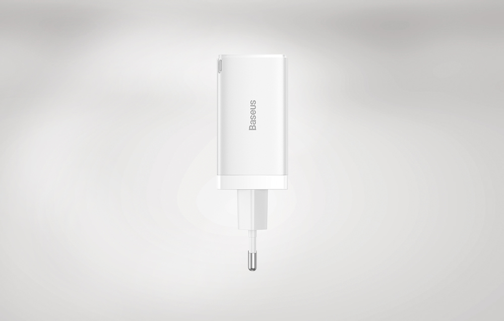 Caricabatterie da parete Baseus GaN5 Pro 65W - 2xUSB-C, USB-A - Bianco