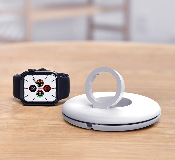 Baseus Planet Avvolgicavo / Supporto - Caricabatterie per Apple Watch - Bianco