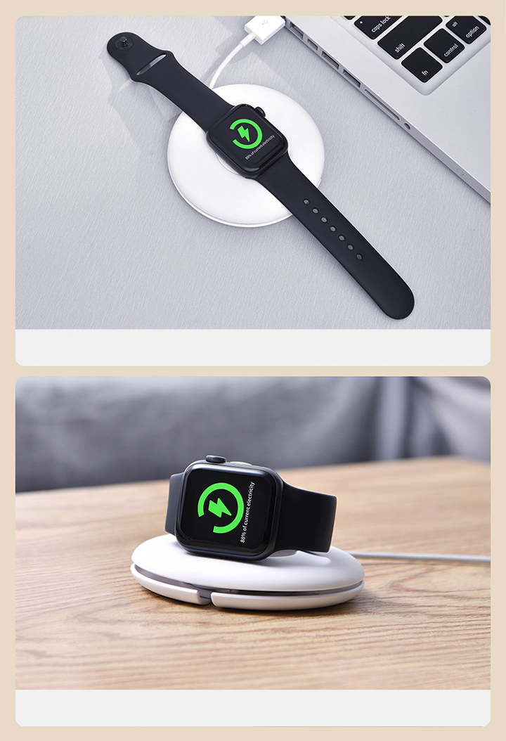 Baseus Planet Avvolgicavo / Supporto - Caricabatterie per Apple Watch - Bianco